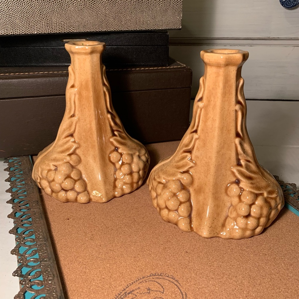 Vintage Hobbist Grape Candle Holders - 2 (B4)
